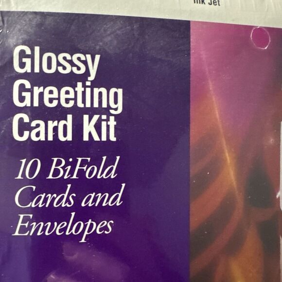 GLOSSY GREETING Card Kit 10 Bifold Cards/Envelopes 8.5 x11 New In Original Packs - Picture 4 of 5